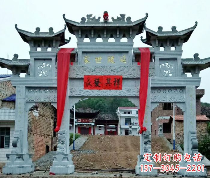 宁夏精美大理石牌坊雕塑