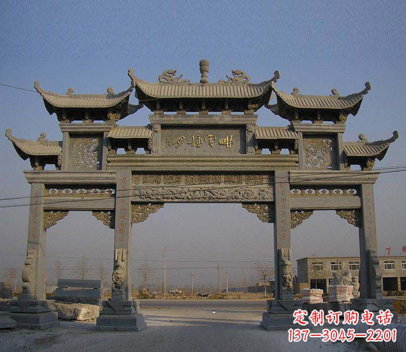 宁夏大理石牌楼雕塑定制