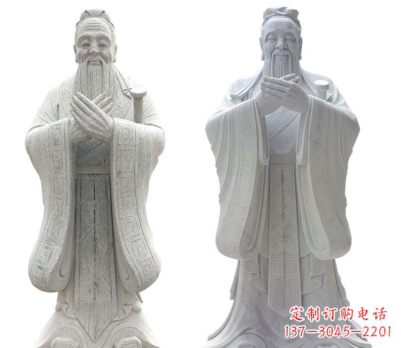宁夏大理石孔子行教像古代名人石雕