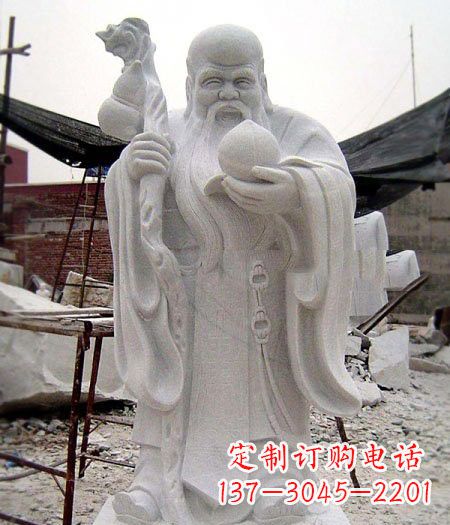 宁夏大理石寿星雕塑