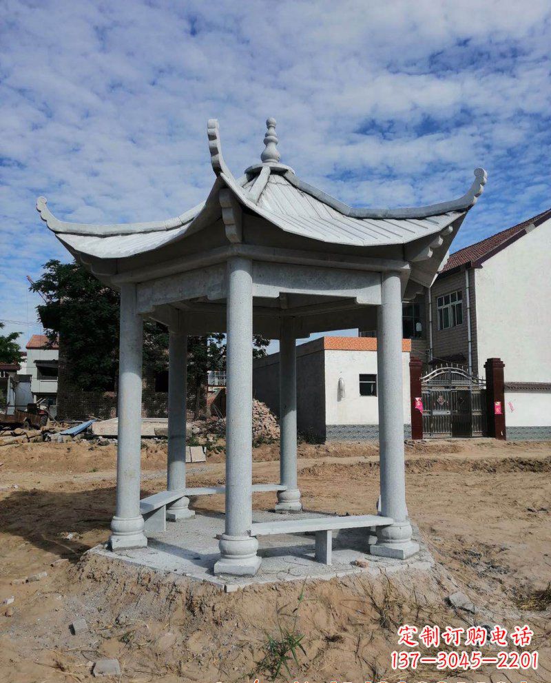 宁夏典雅大理石凉亭雕塑