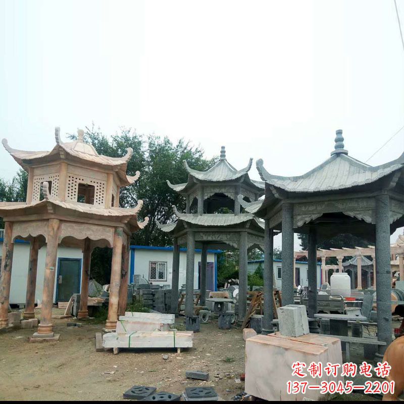 宁夏精美大理石凉亭雕塑