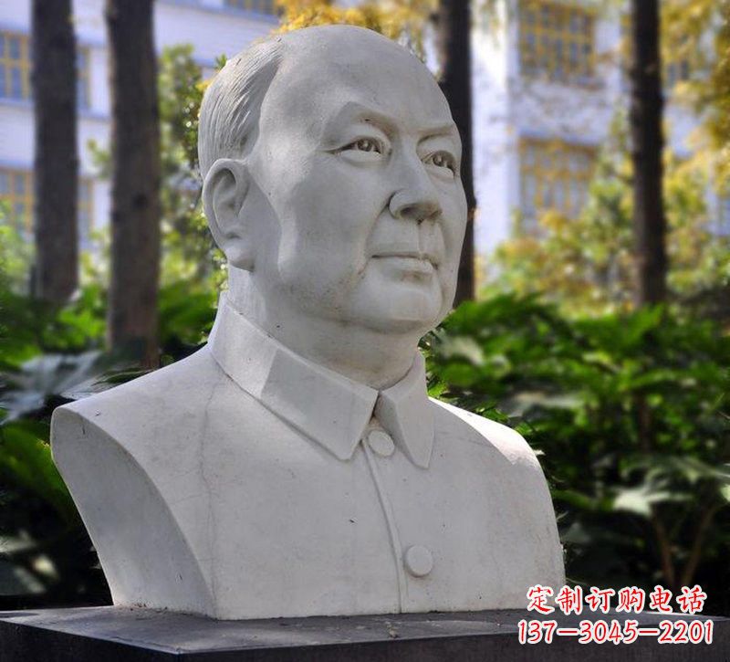 宁夏大理石钱学森胸像石雕——赞颂改革开放的先驱