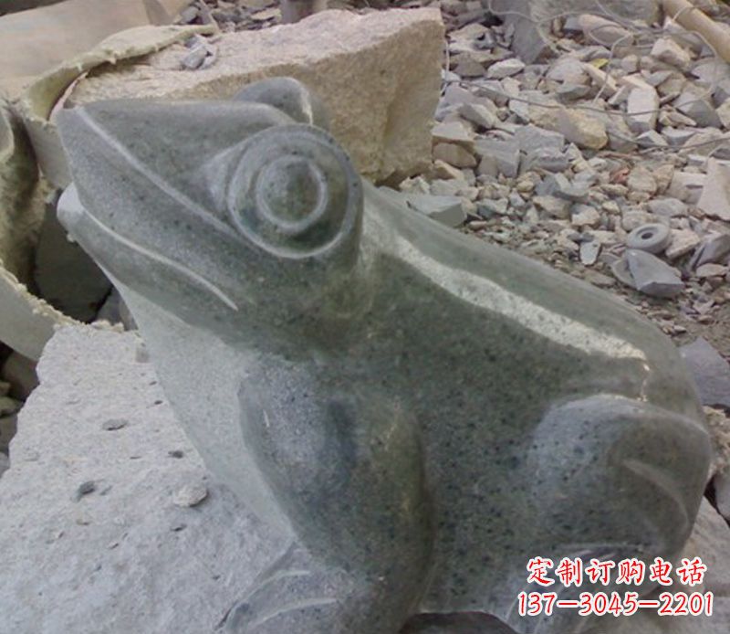 宁夏大理石青蛙石雕-质感细腻引人注目