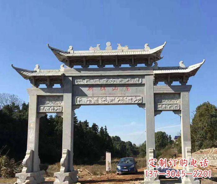 宁夏精美石雕牌坊雕塑