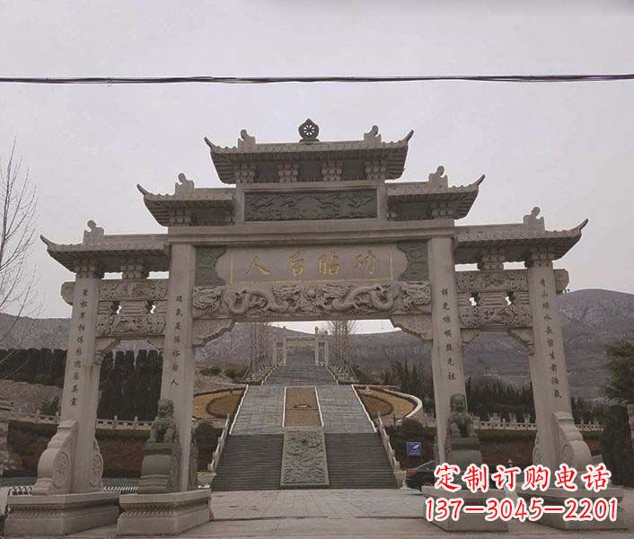 宁夏大理石牌坊石雕,精美别致,艺术魅力无限