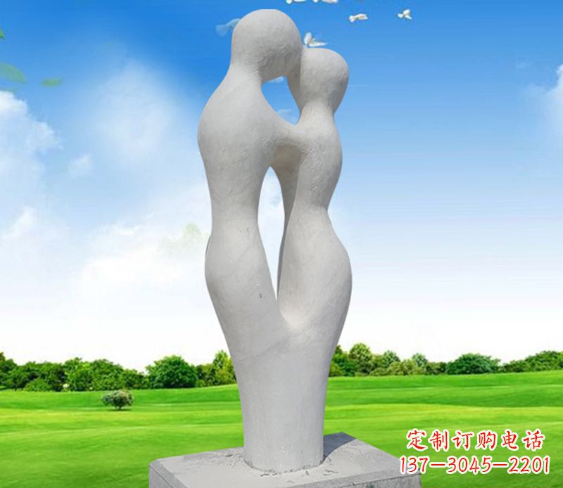 宁夏情侣石雕,永恒的爱恋