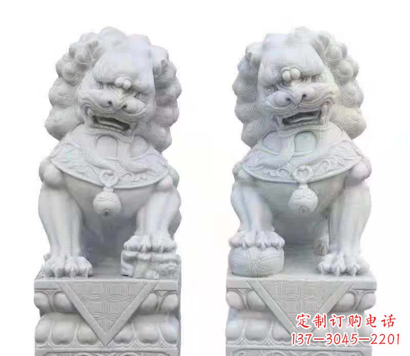 宁夏大理石狮子雕塑震撼视觉、传承文化