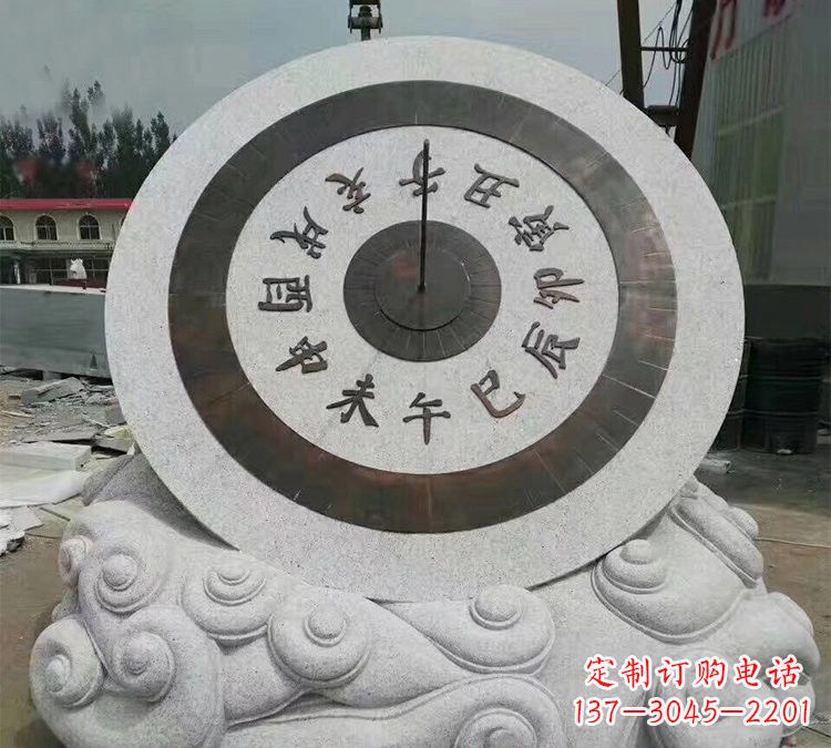 宁夏精美大理石十二时辰日晷雕塑