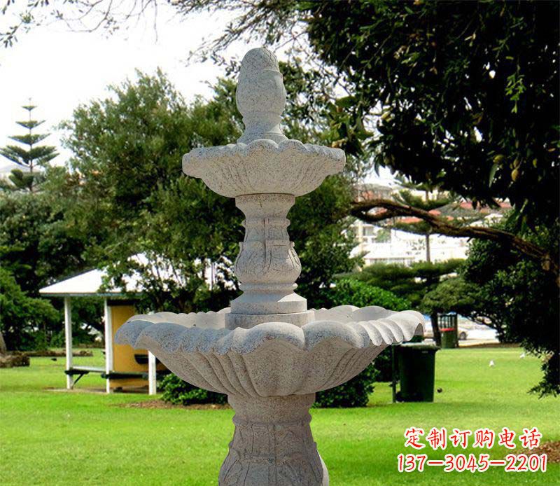 宁夏大理石双层喷泉雕塑,精美绝伦