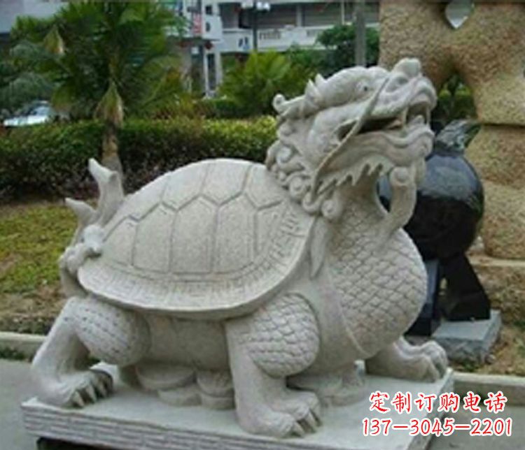 宁夏大理石铜钱龙雕塑