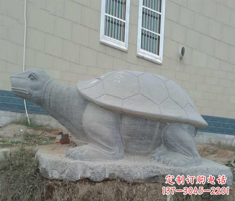 宁夏大理石乌龟石雕精美的古典风格装饰