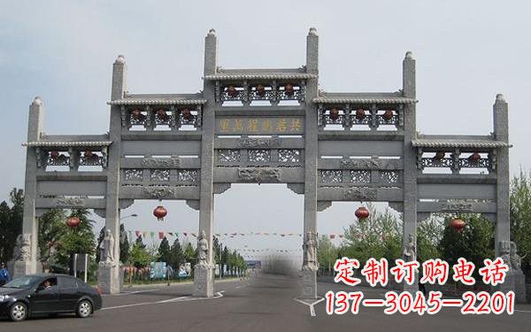 宁夏精美大理石牌坊雕塑