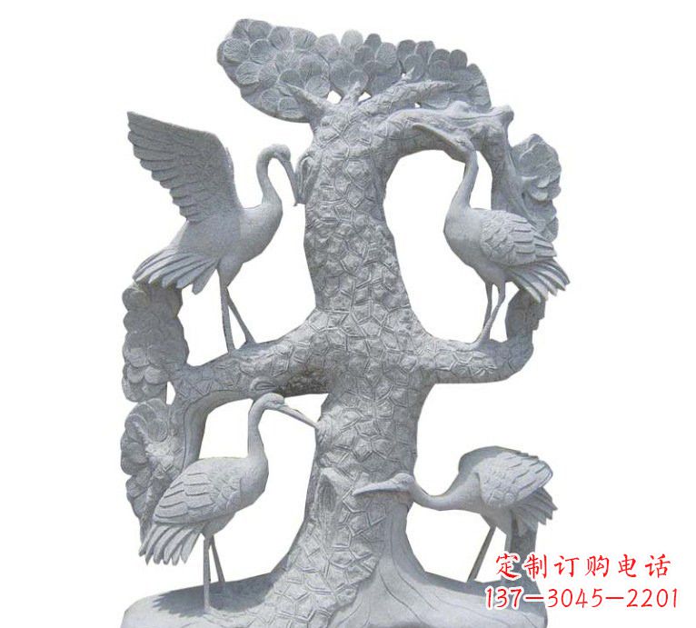 宁夏精美大理石松树雕塑