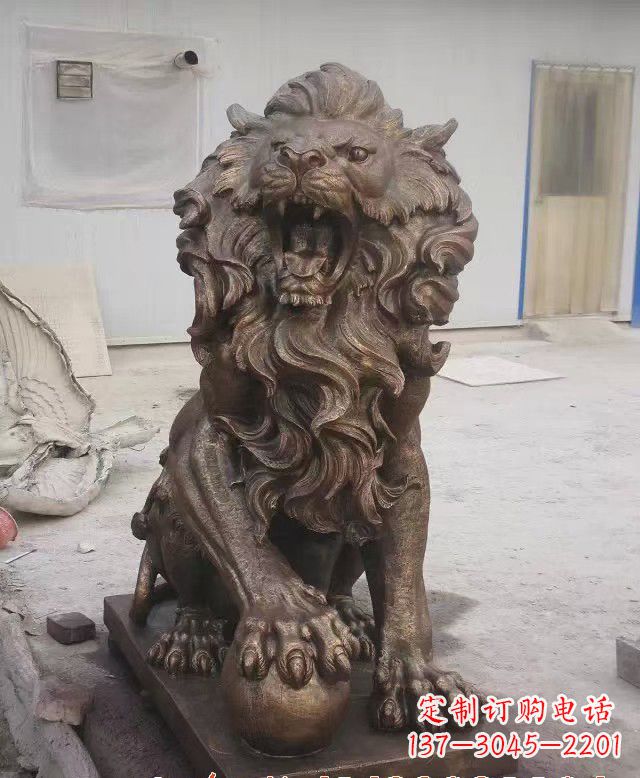 宁夏大理石狮子雕塑,演绎优雅狮子魅力