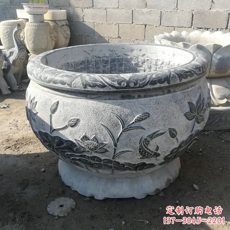宁夏大理石水缸雕塑