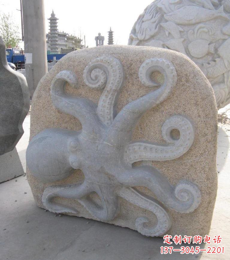 宁夏精美大理石章鱼雕塑