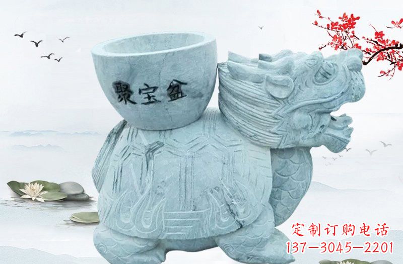 宁夏大理石招财龙雕塑
