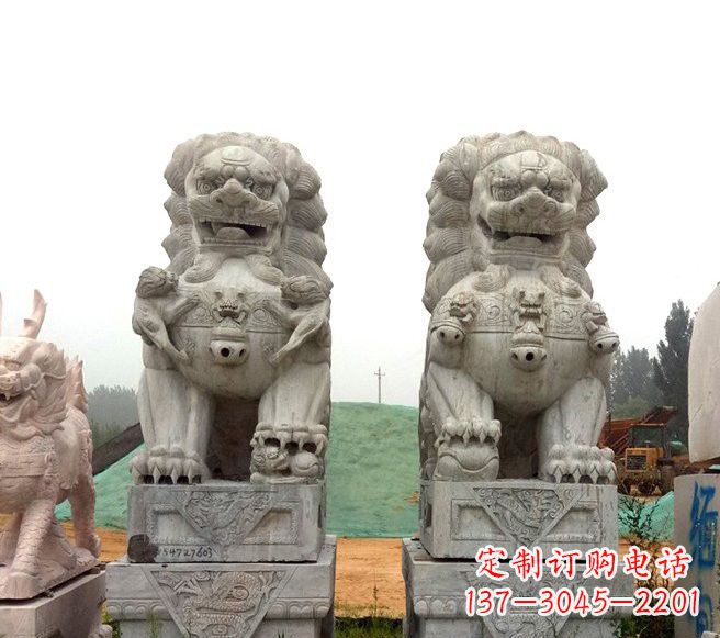 宁夏传统大理石狮子雕塑