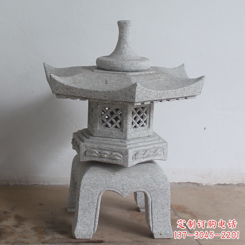 宁夏传统中式雕塑大理石石灯