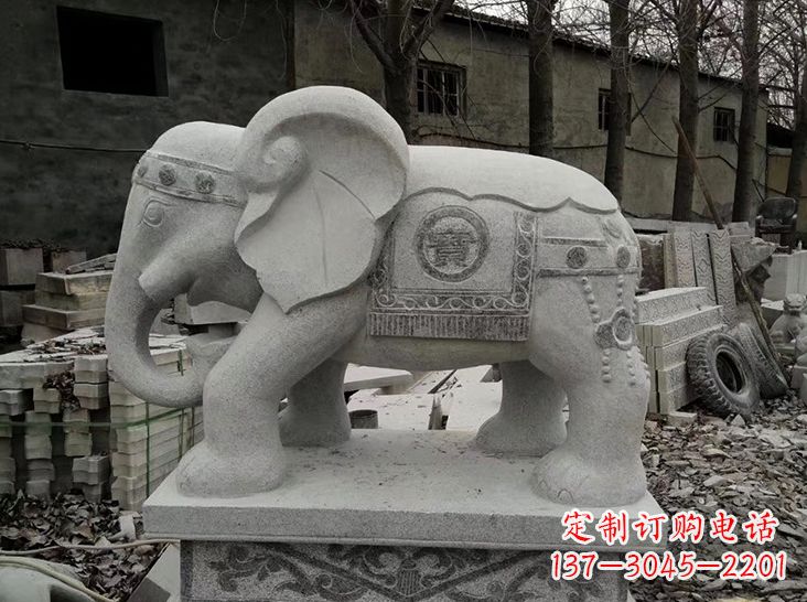宁夏古典风格大象雕塑