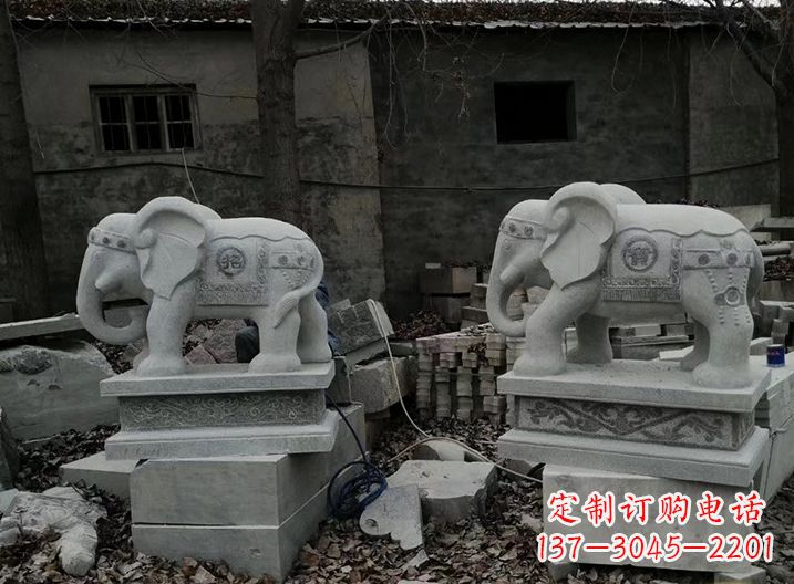 宁夏大象石雕摆件