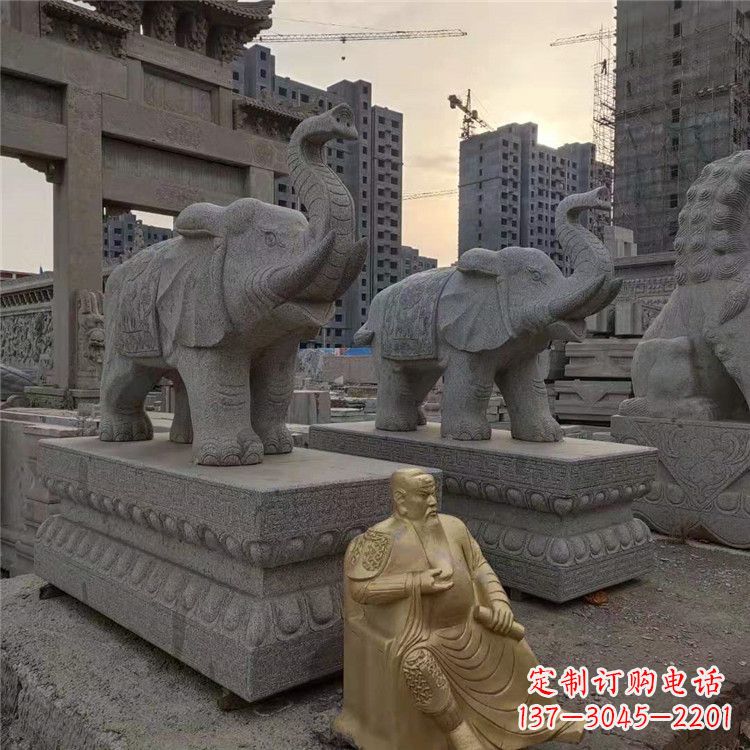 宁夏大象石雕吸水