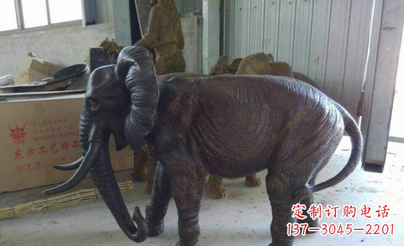 宁夏大象铜雕广场动物雕塑