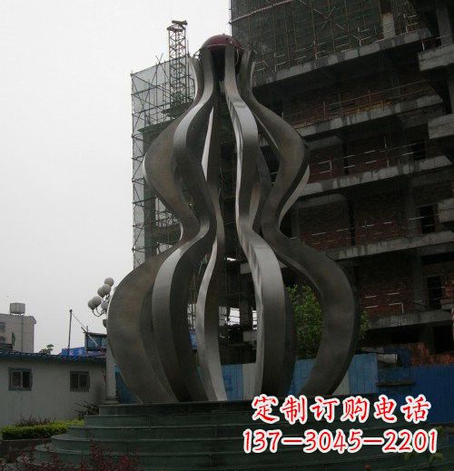 宁夏优雅大气的不锈钢葫芦雕塑