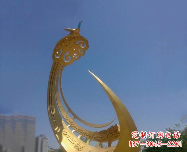 宁夏不锈钢创意凤凰雕塑