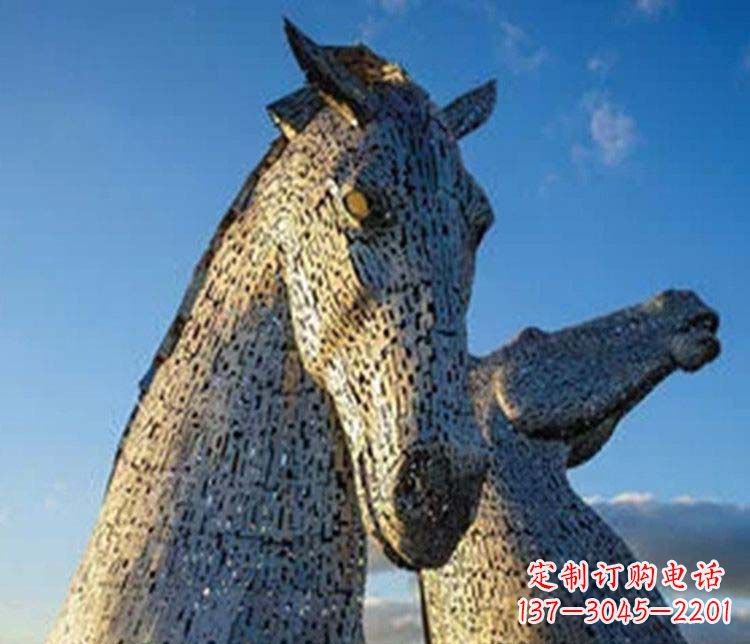 宁夏大型不锈钢抽象马雕塑