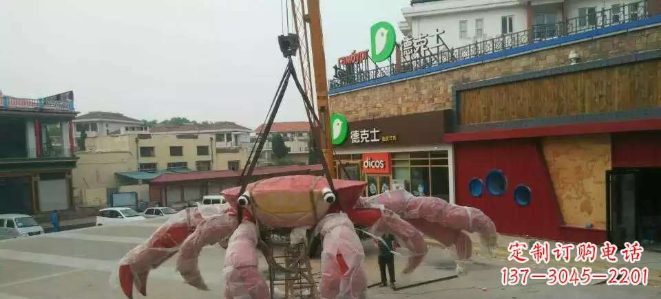宁夏11英寸不锈钢螃蟹雕塑