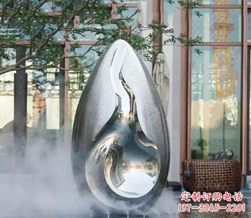 宁夏高端大气水滴雕塑