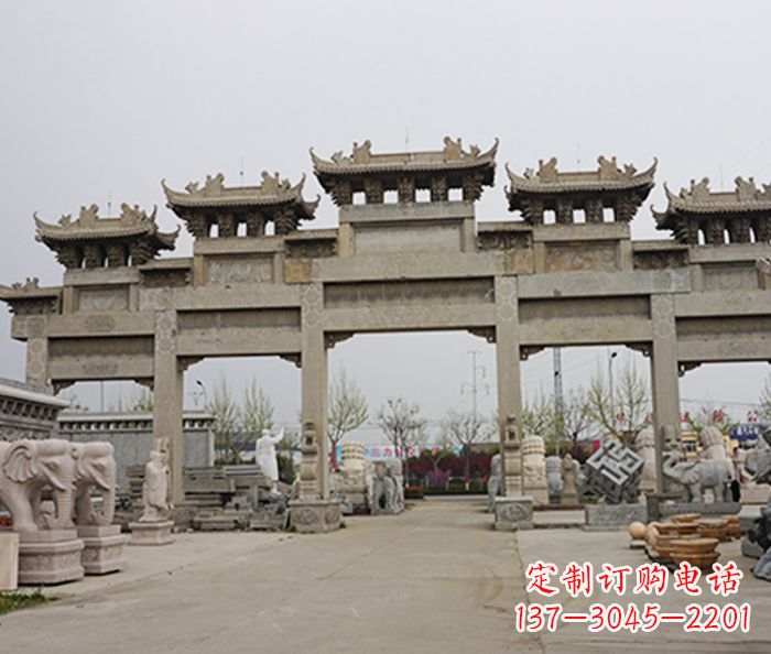 宁夏精美牌坊石雕定制