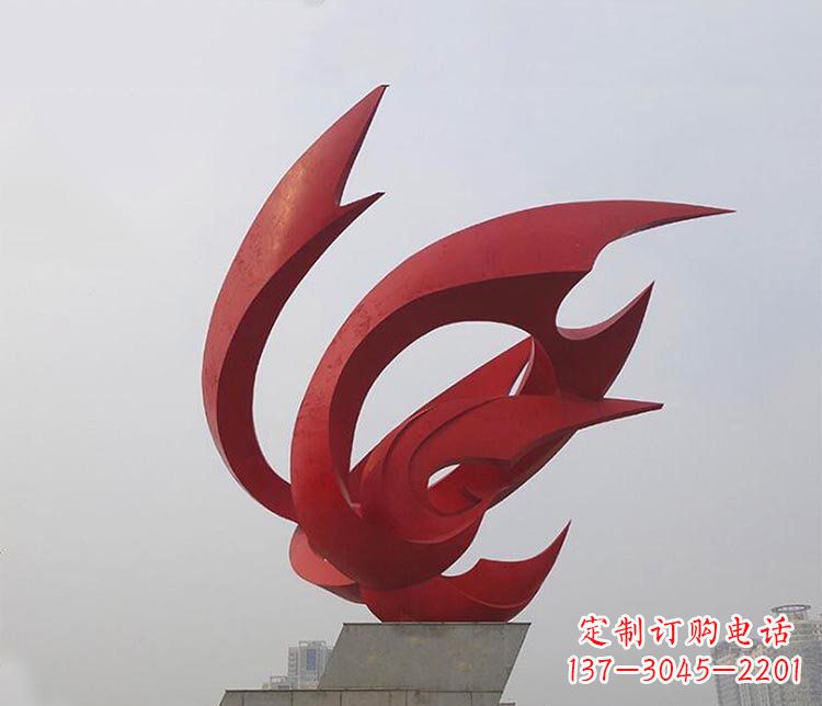 宁夏大型不锈钢凤凰雕塑