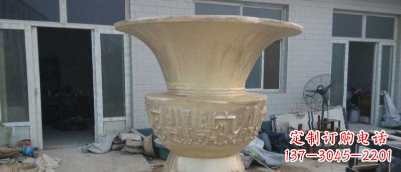 宁夏高品质大型花盆铜雕
