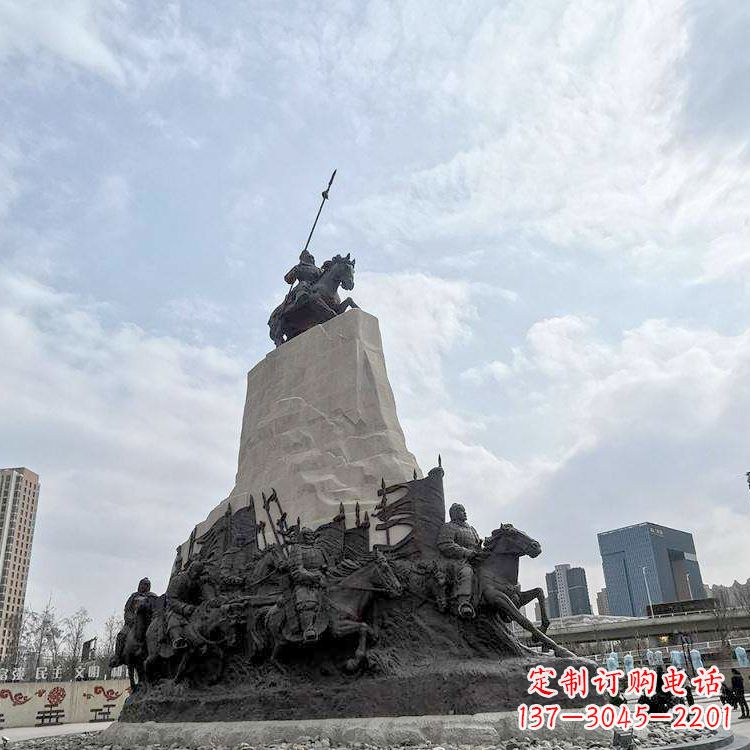 宁夏精美西汉名将石雕像——荣耀霍去病