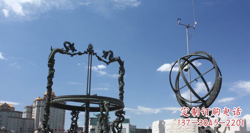 宁夏大型浑天仪广场景观铜雕