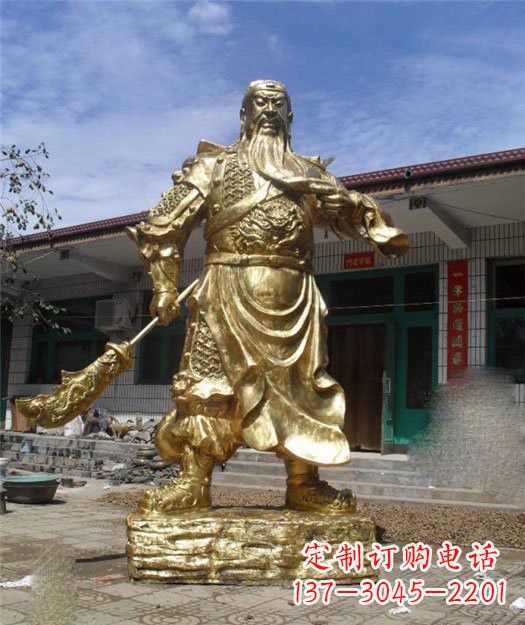 宁夏精美大型立式关公铜雕