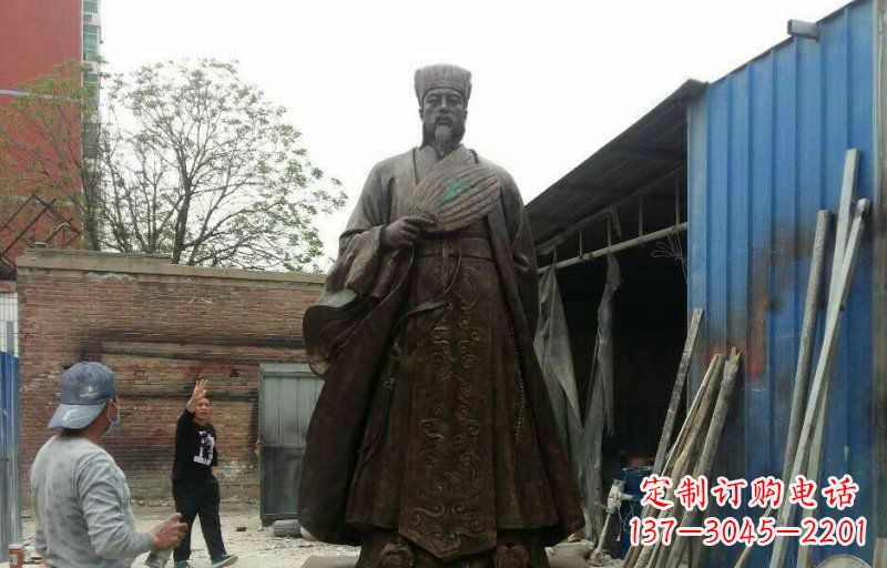 宁夏典雅大型立式诸葛亮铜雕