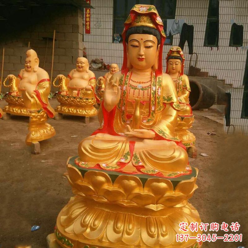 宁夏完美体现观音神性的铸铜观音雕塑