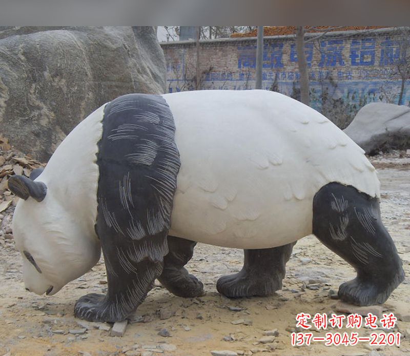 宁夏大熊猫石雕
