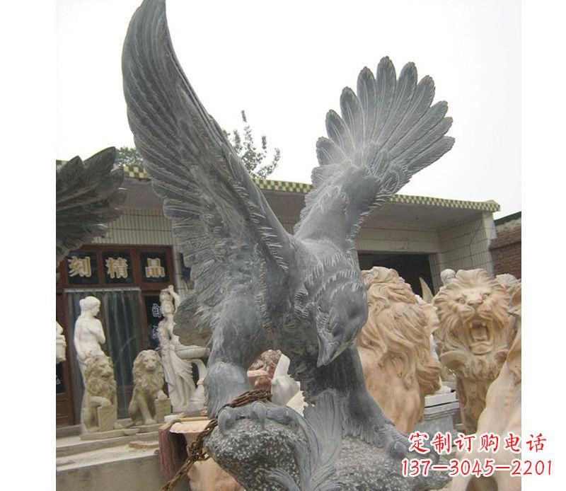 宁夏中领雕塑神秘的老鹰石雕
