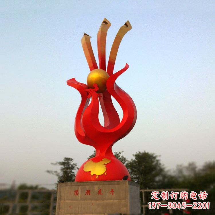 宁夏精美不锈钢凤凰雕塑