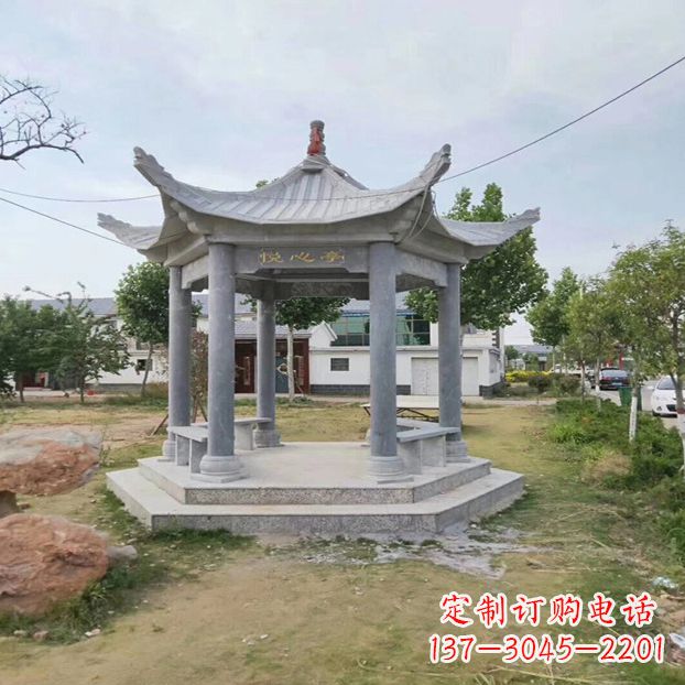 宁夏中领雕塑 | 六角石凉亭公园雕塑