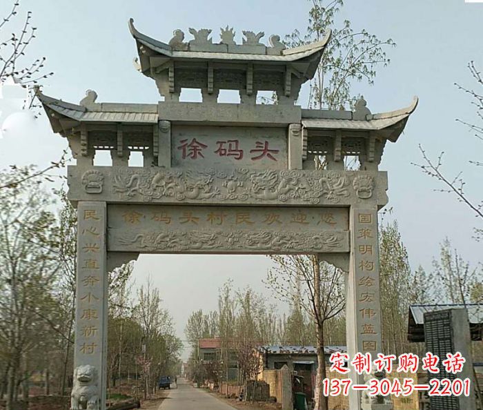 宁夏精美纯手工大理石牌坊雕塑