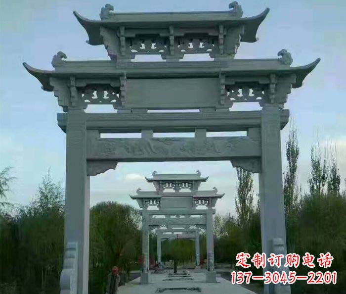 宁夏牌坊雕塑精美大理石雕塑艺术