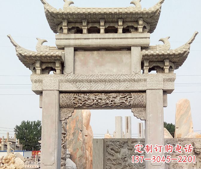 宁夏特色大理石牌坊石雕