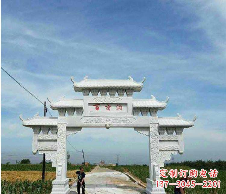 宁夏西方风格石牌坊石雕