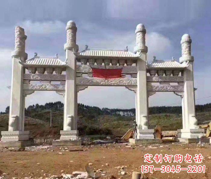 宁夏道路大理石牌坊 (2)
